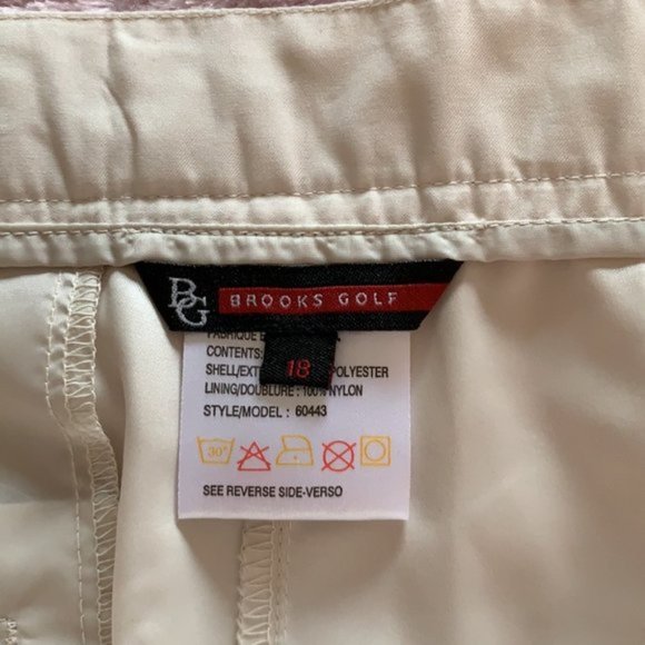 Plus Size Brooks Golf Tan Golf Shorts Size 18 - Picture 5 of 6